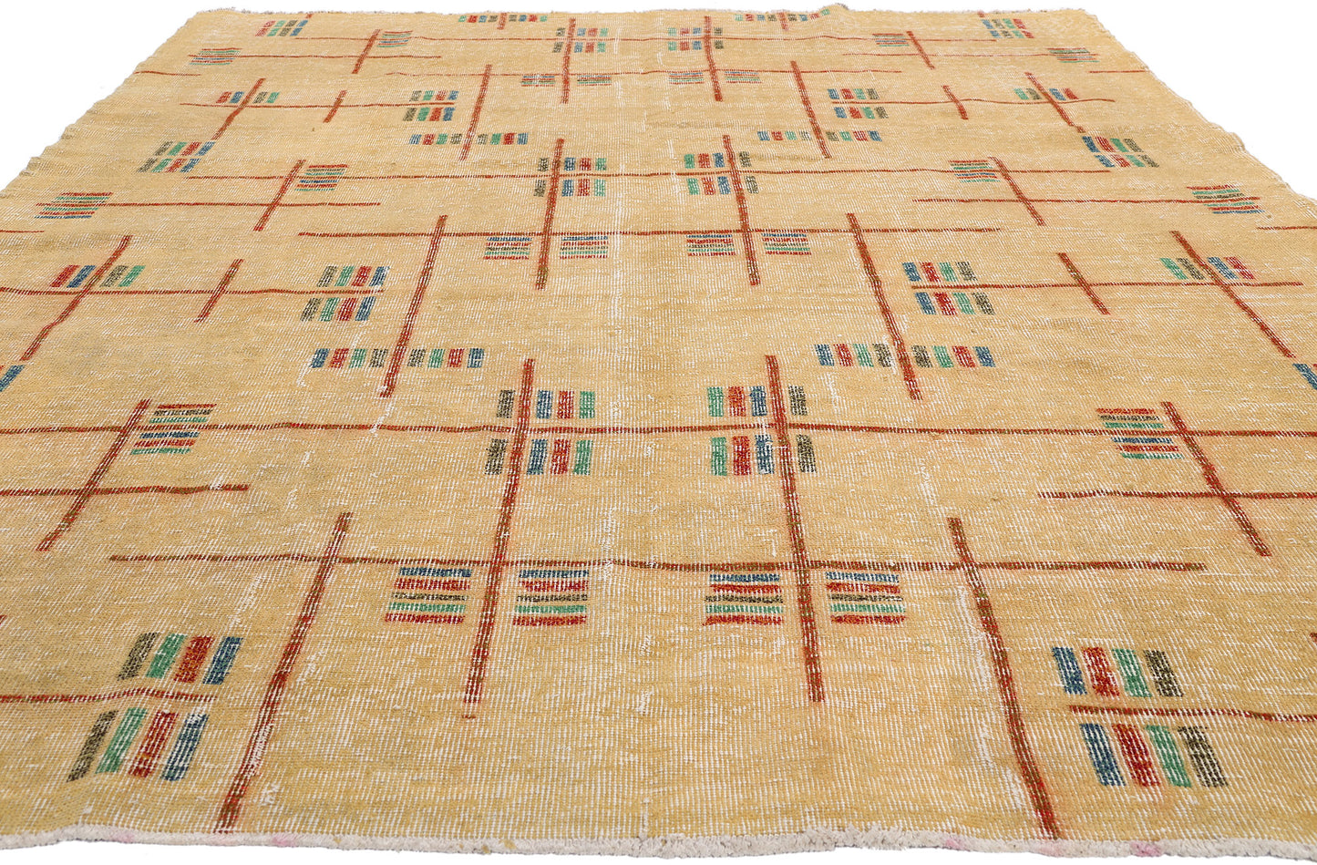 7 x 10 - Gold Vintage Turkish Sivas Rug - 54084