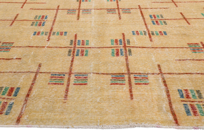 7 x 10 - Gold Vintage Turkish Sivas Rug - 54084