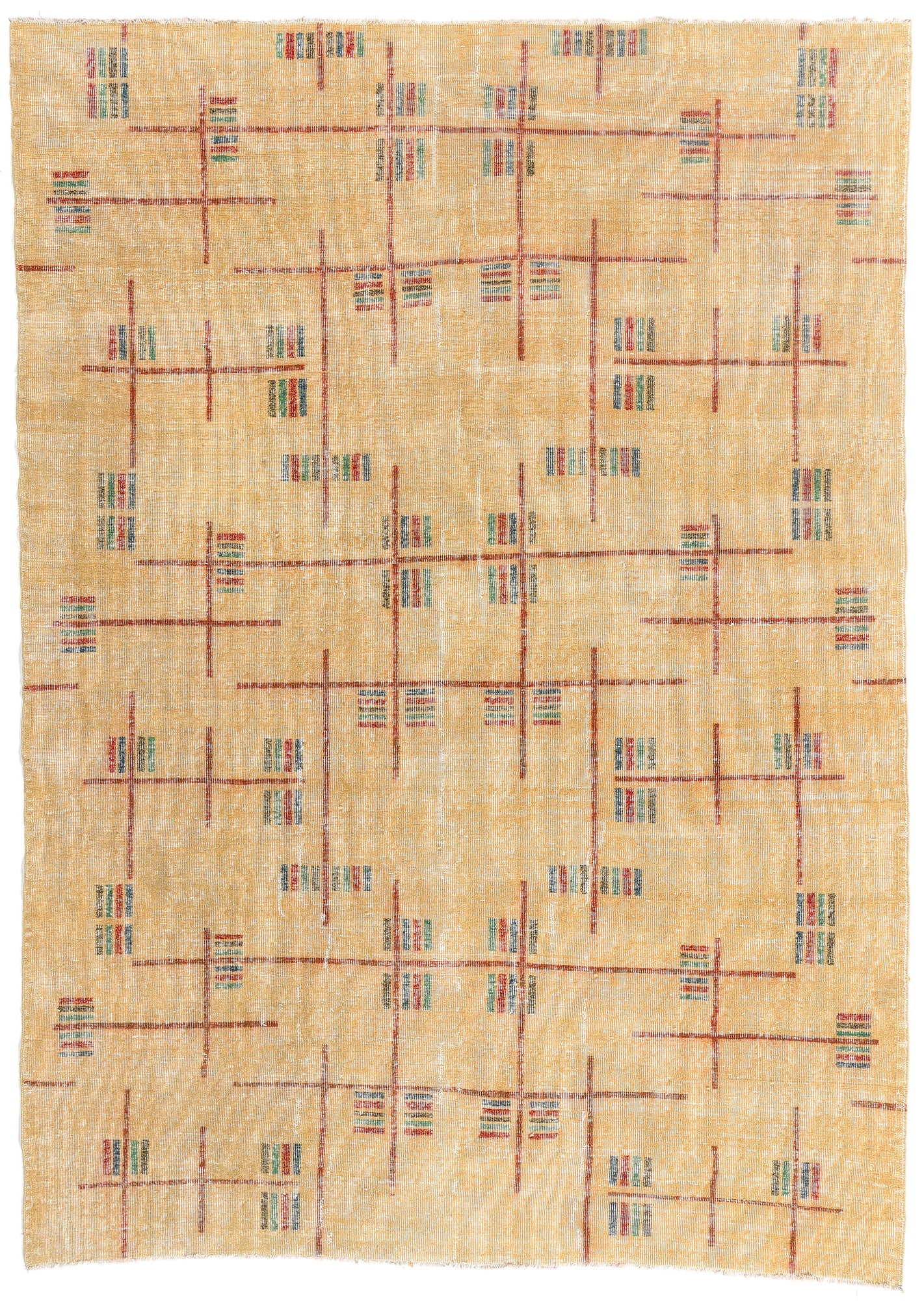 7 x 10 - Gold Vintage Turkish Sivas Rug - 54084