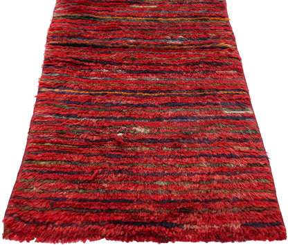 2 x 5 - Red Vintage Turkish Tulu Rug - 54086