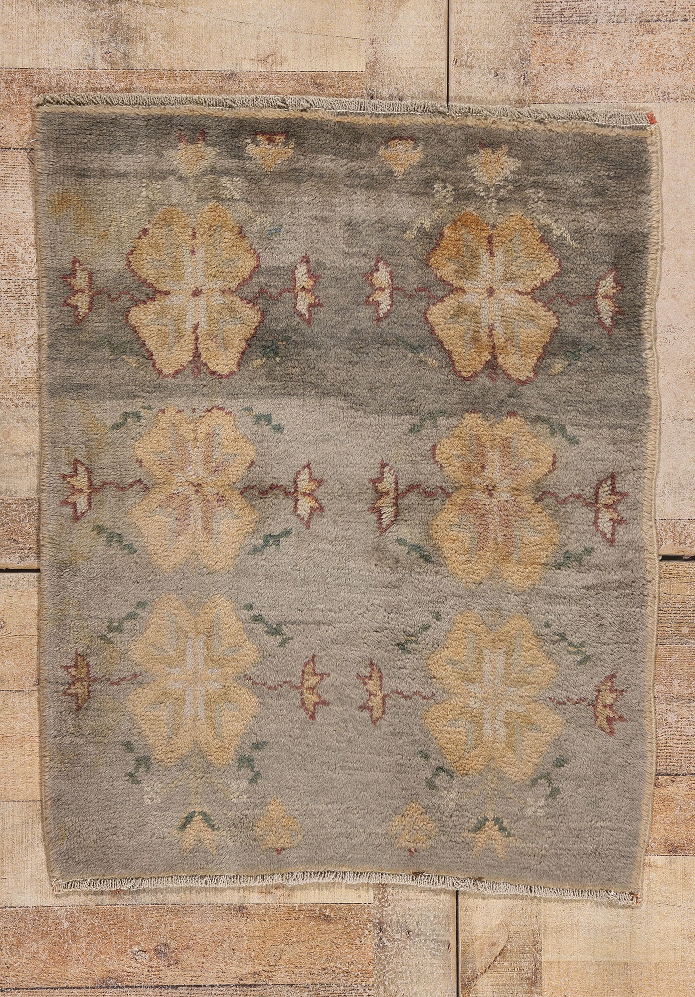 3 x 3 - Gray Vintage Turkish Tulu Rug - 54087