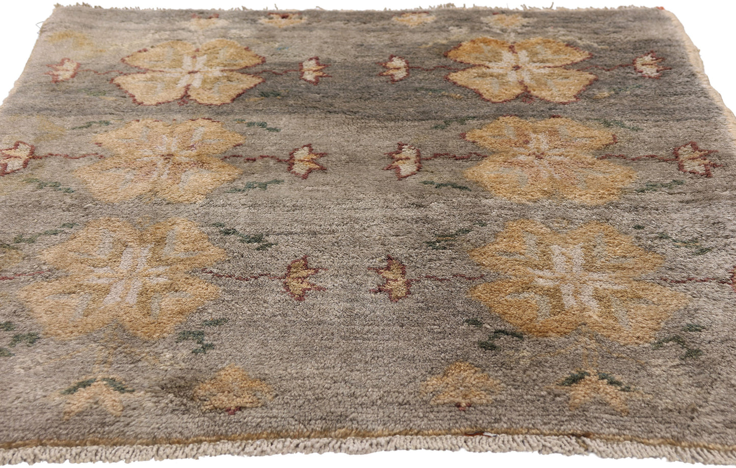 3 x 3 - Gray Vintage Turkish Tulu Rug - 54087