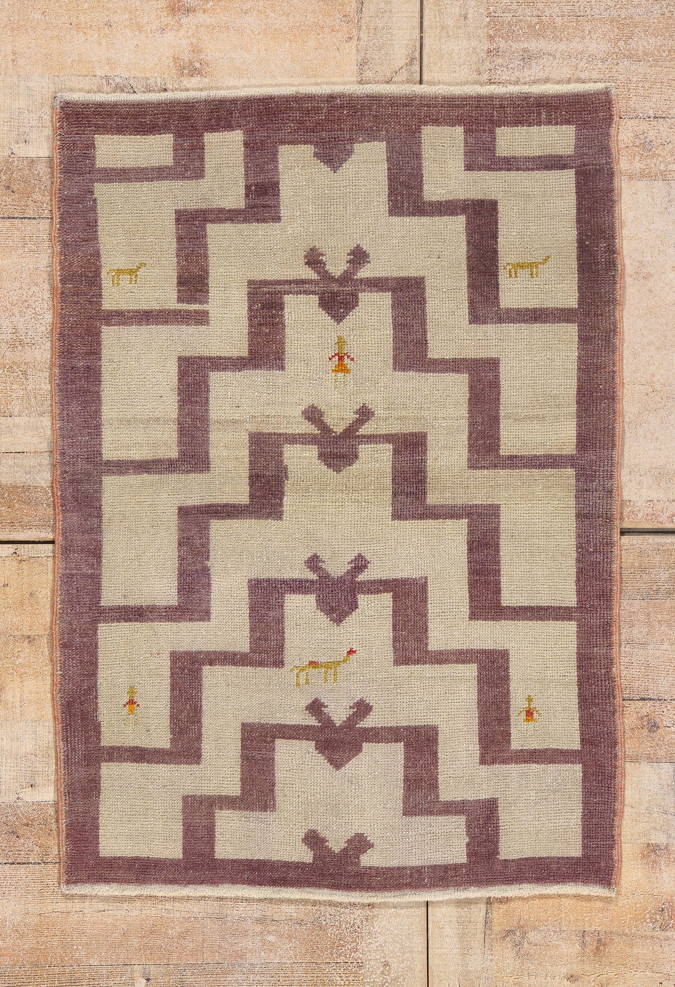 3 x 4 - Gray Vintage Turkish Tulu Rug - 54088