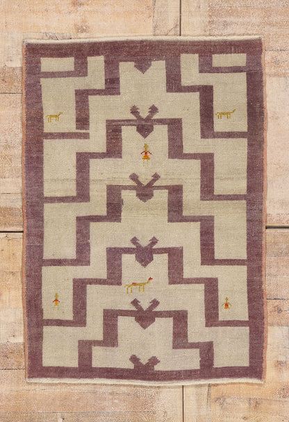 3 x 4 - Gray Vintage Turkish Tulu Rug - 54088