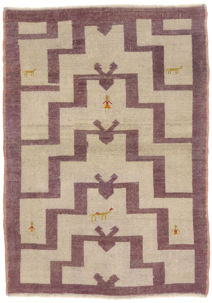 3 x 4 - Gray Vintage Turkish Tulu Rug - 54088