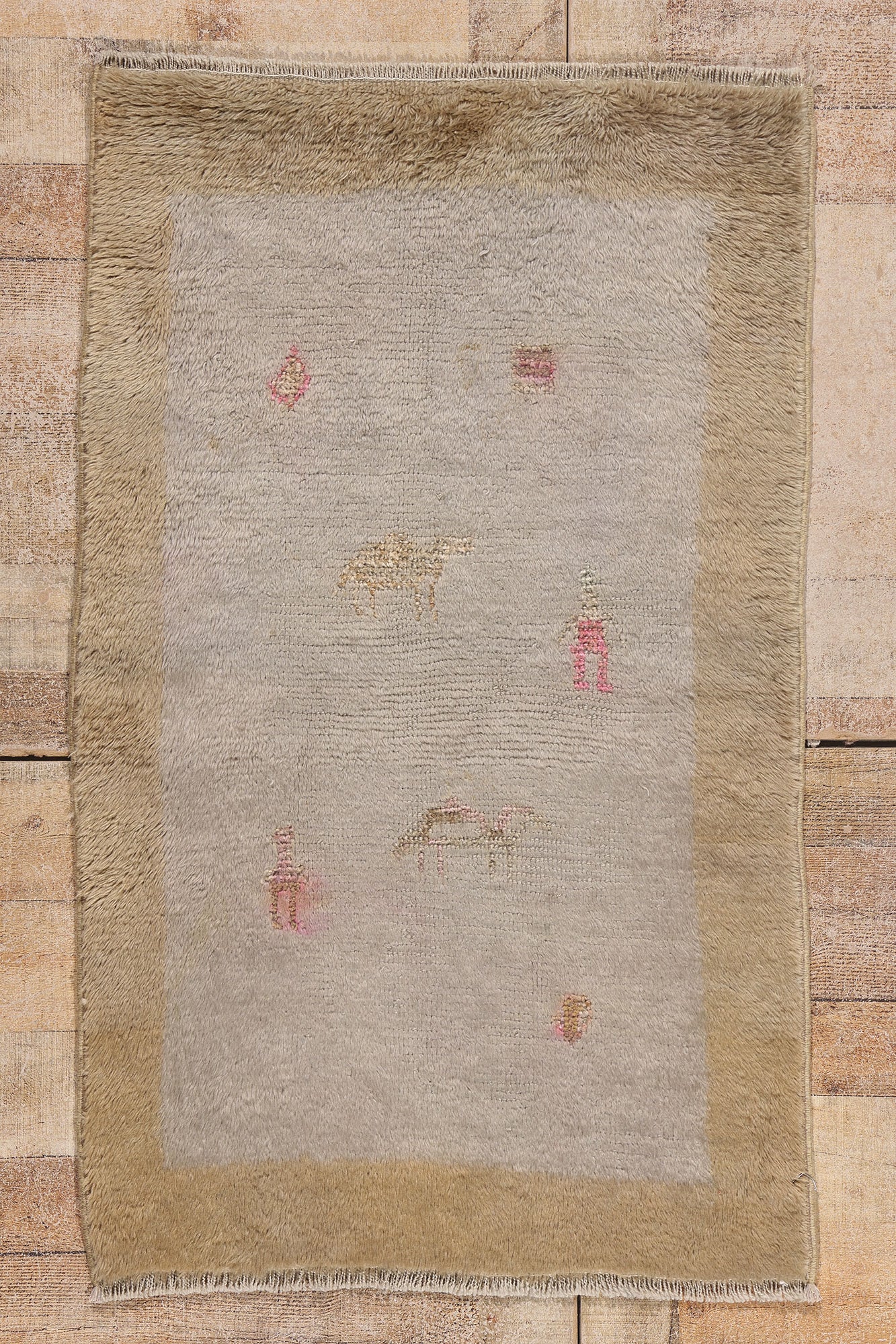 3 x 4 - Gray Vintage Turkish Tulu Rug - 54089