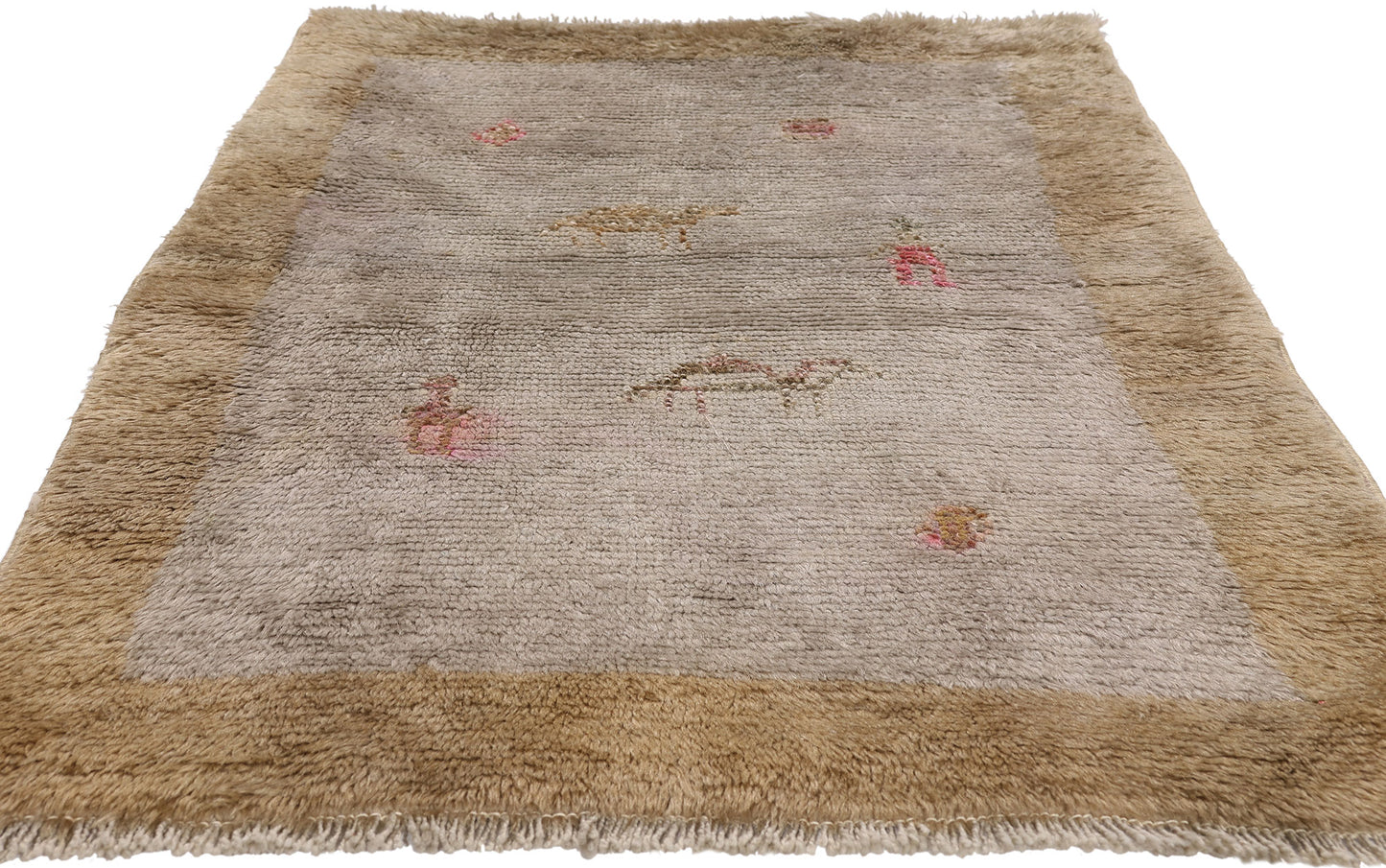 3 x 4 - Gray Vintage Turkish Tulu Rug - 54089