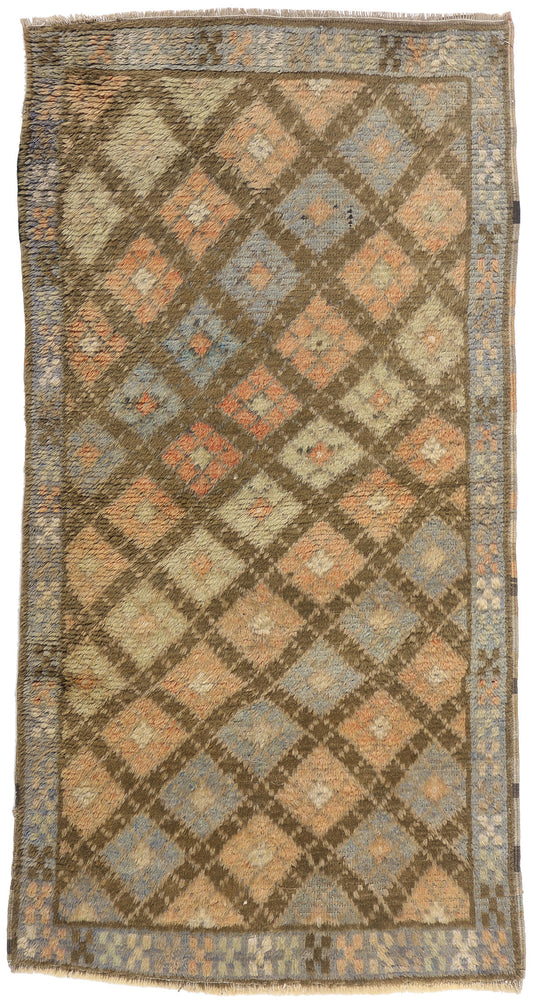 3 x 6 - Multicolor Vintage Turkish Tulu Rug - 54090