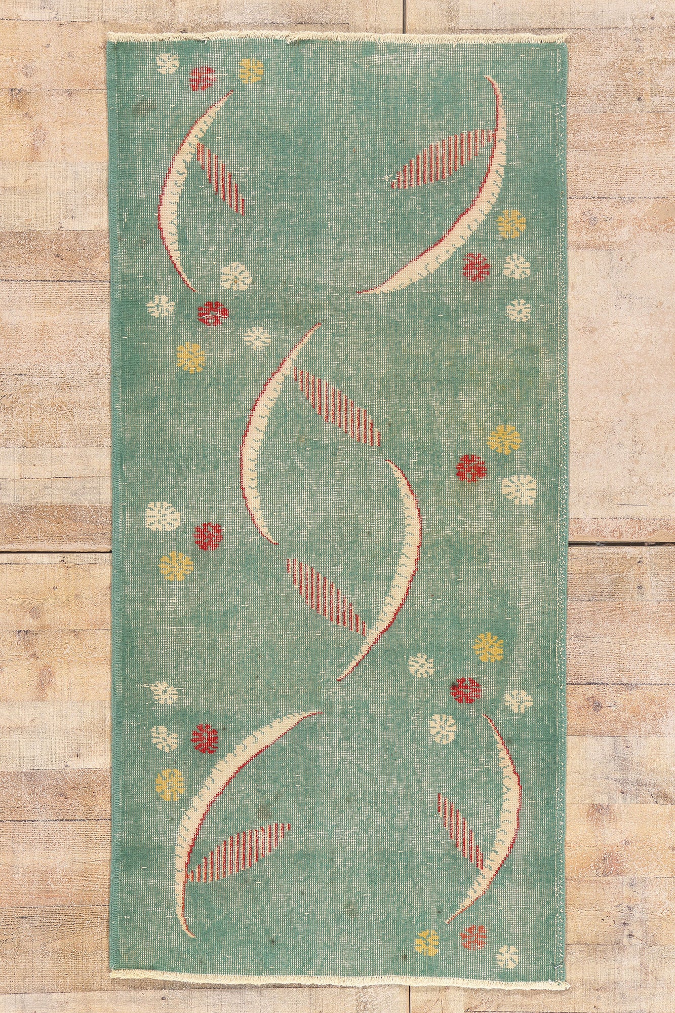 3 x 6 - Green Vintage Turkish Sivas Rug - 54092