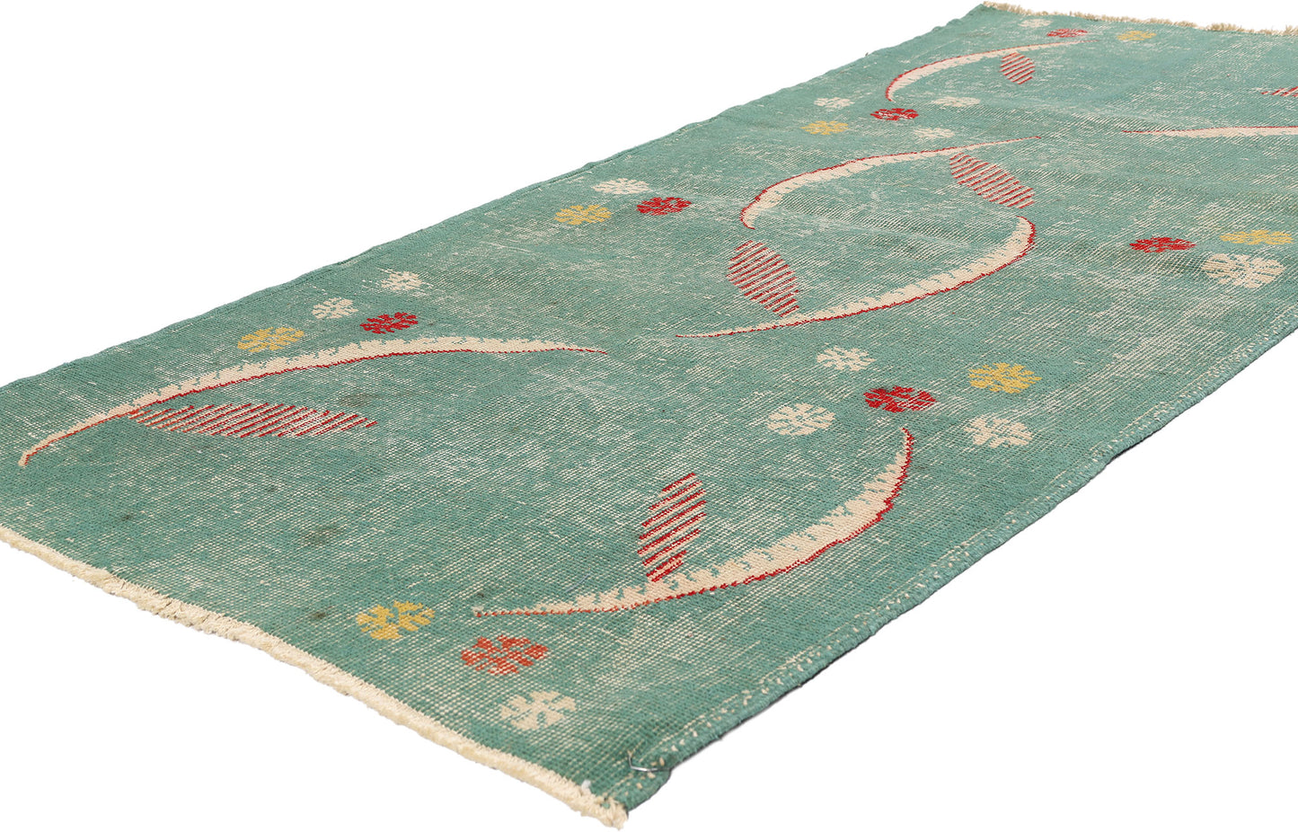 3 x 6 - Green Vintage Turkish Sivas Rug - 54092