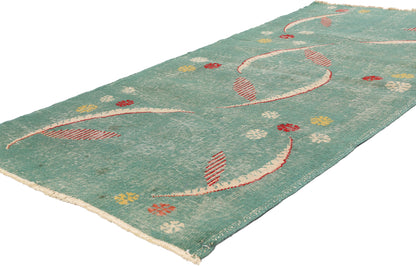 3 x 6 - Green Vintage Turkish Sivas Rug - 54092