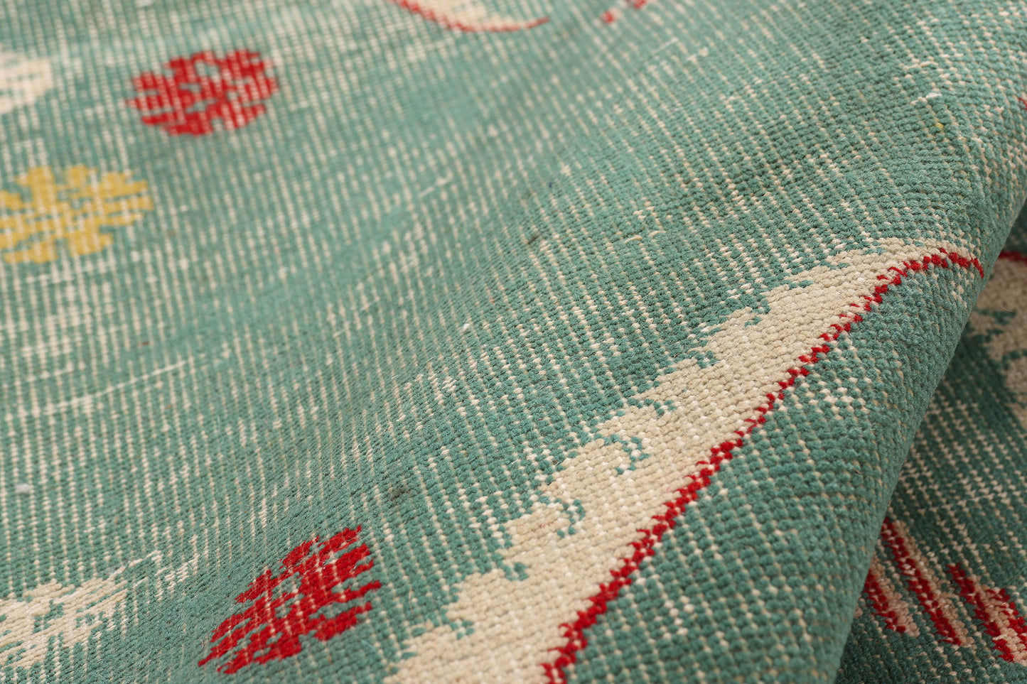 3 x 6 - Green Vintage Turkish Sivas Rug - 54092