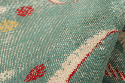 3 x 6 - Green Vintage Turkish Sivas Rug - 54092