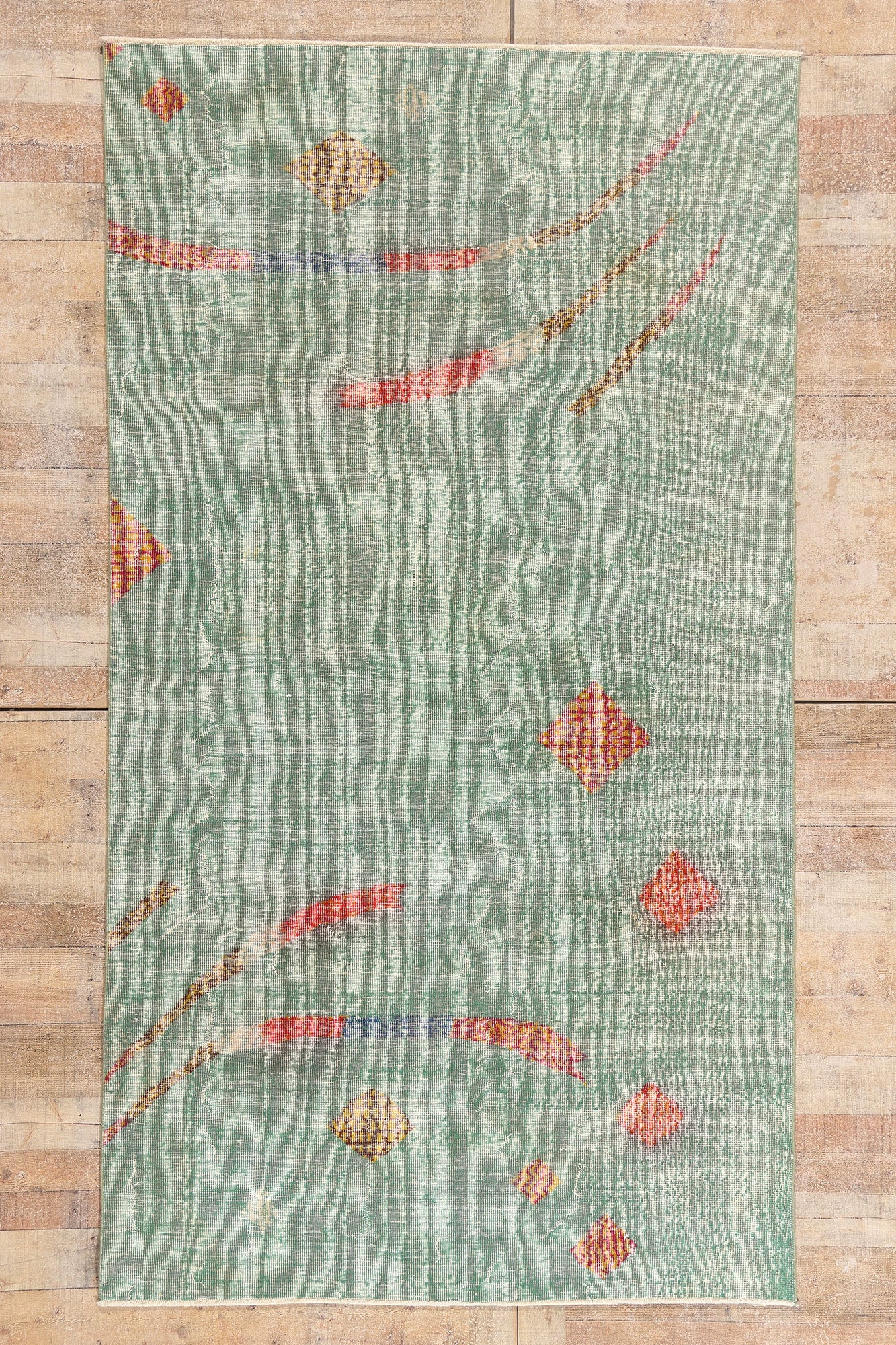 5 x 9 - Green Vintage Turkish Sivas Rug - 54093