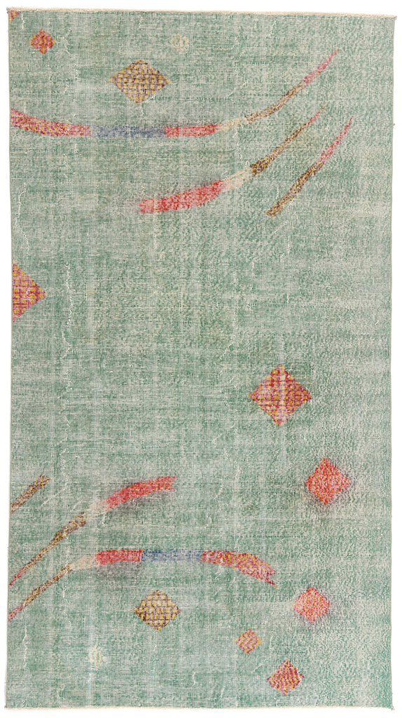 5 x 9 - Green Vintage Turkish Sivas Rug - 54093