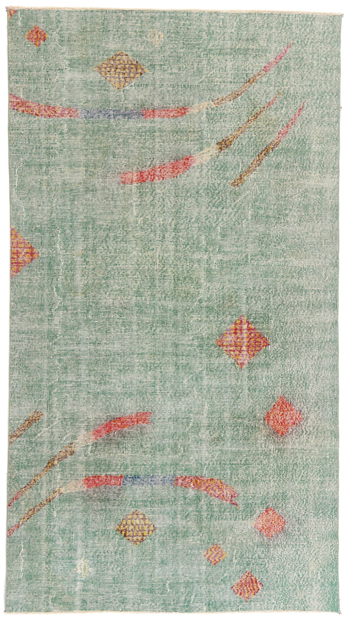 5 x 9 - Green Vintage Turkish Sivas Rug - 54093