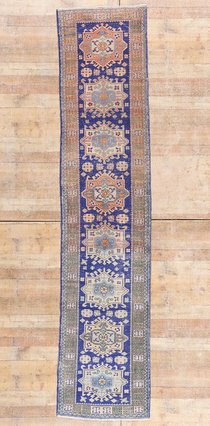 3 x 12 - Blue Vintage Turkish Sivas Rug - 54095