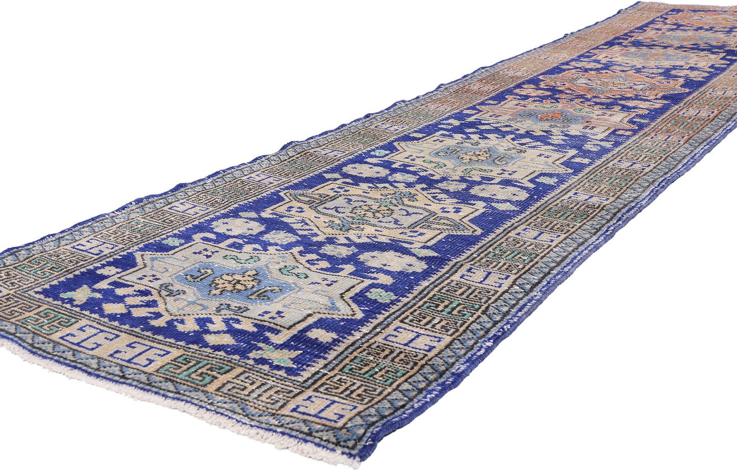 3 x 12 - Blue Vintage Turkish Sivas Rug - 54095