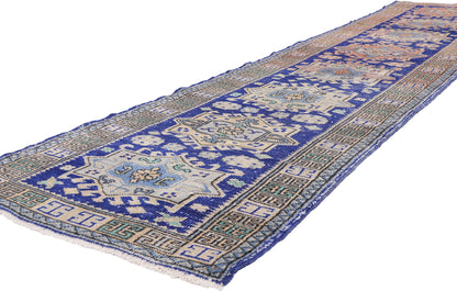 3 x 12 - Blue Vintage Turkish Sivas Rug - 54095