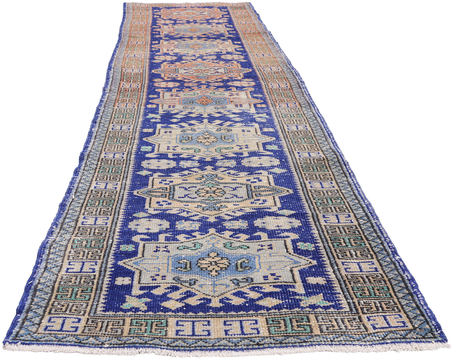 3 x 12 - Blue Vintage Turkish Sivas Rug - 54095