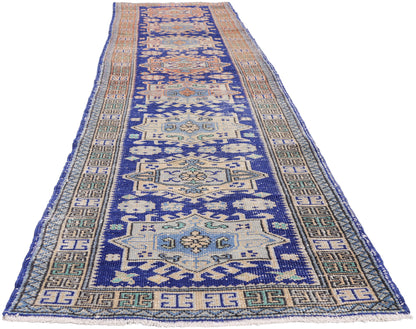 3 x 12 - Blue Vintage Turkish Sivas Rug - 54095