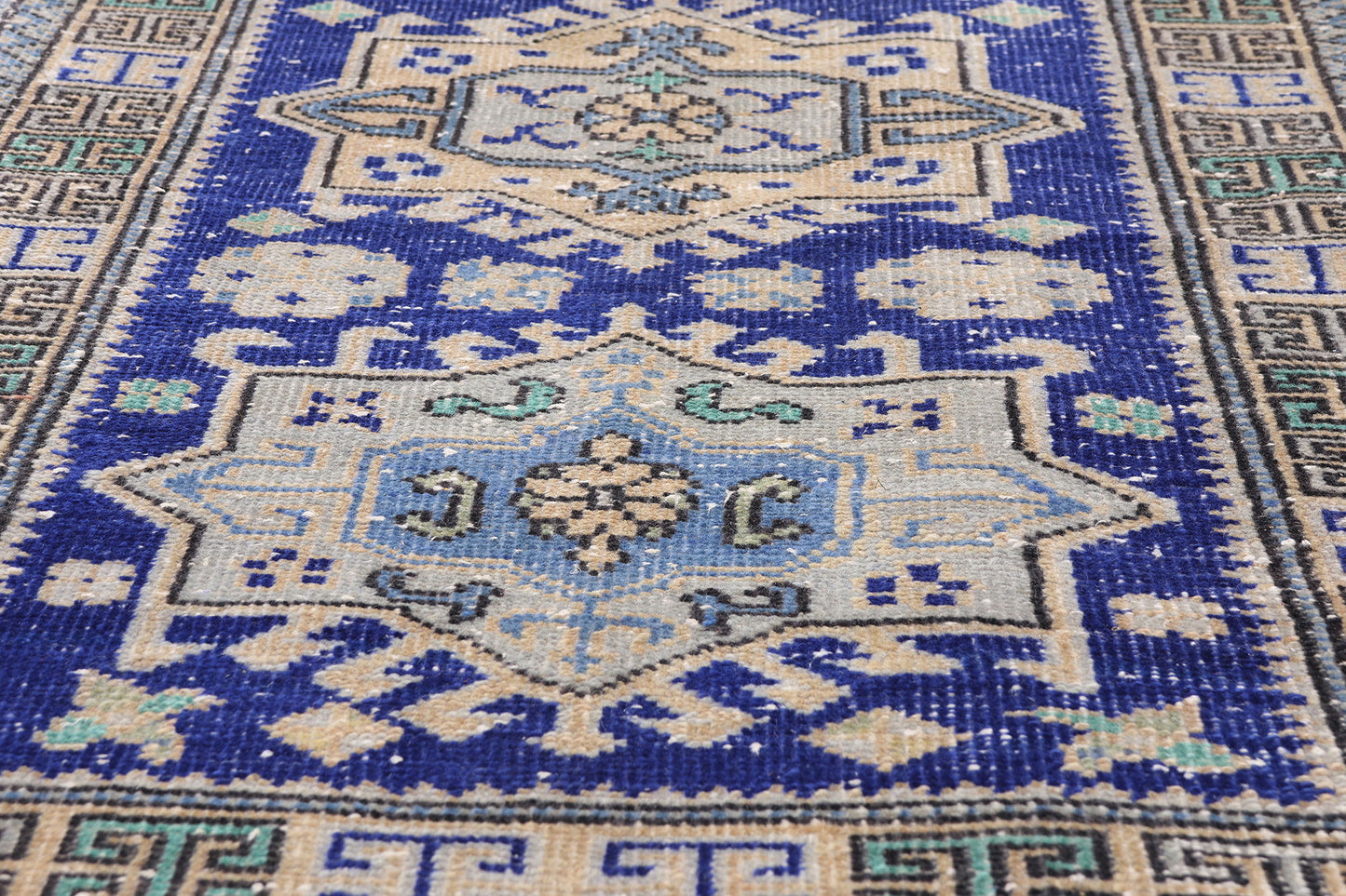 3 x 12 - Blue Vintage Turkish Sivas Rug - 54095