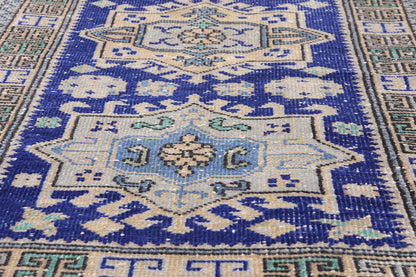 3 x 12 - Blue Vintage Turkish Sivas Rug - 54095