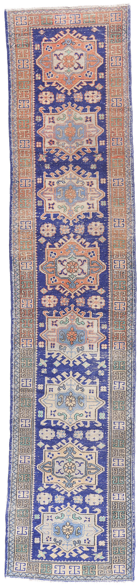 3 x 12 - Blue Vintage Turkish Sivas Rug - 54095
