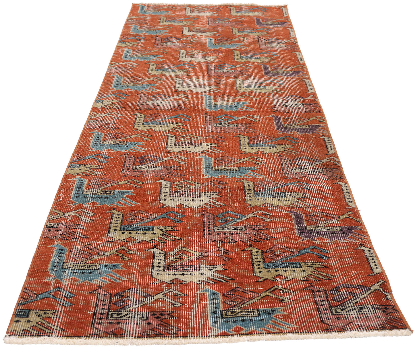 2 x 8 - Red Vintage Turkish Sivas Rug - 54096