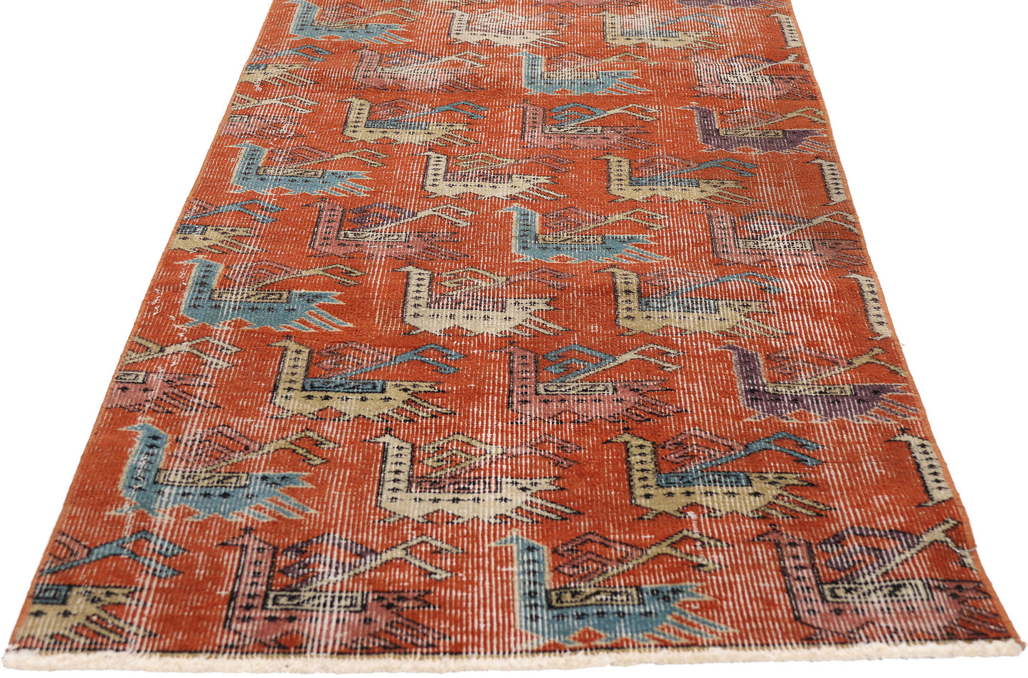 2 x 8 - Red Vintage Turkish Sivas Rug - 54096
