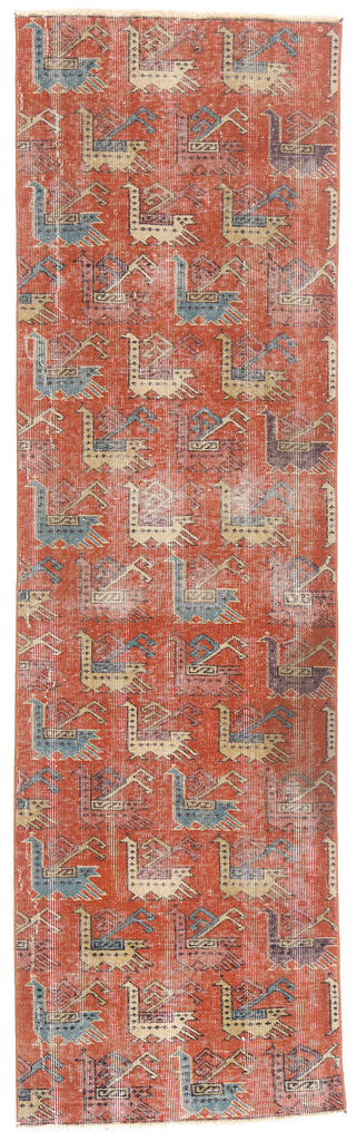 2 x 8 - Red Vintage Turkish Sivas Rug - 54096