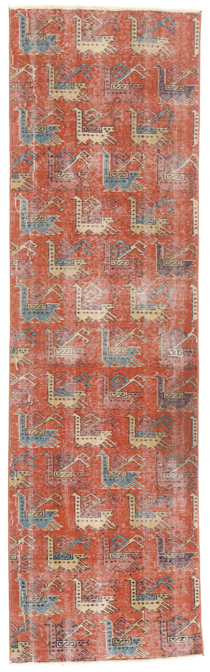 2 x 8 - Red Vintage Turkish Sivas Rug - 54096