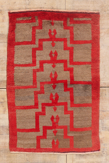 3 x 5 - Brown Vintage Turkish Tulu Rug - 54098