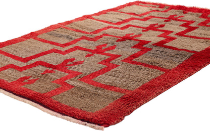 3 x 5 - Brown Vintage Turkish Tulu Rug - 54098