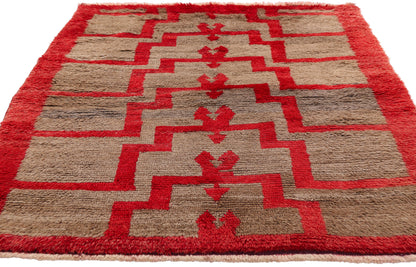3 x 5 - Brown Vintage Turkish Tulu Rug - 54098