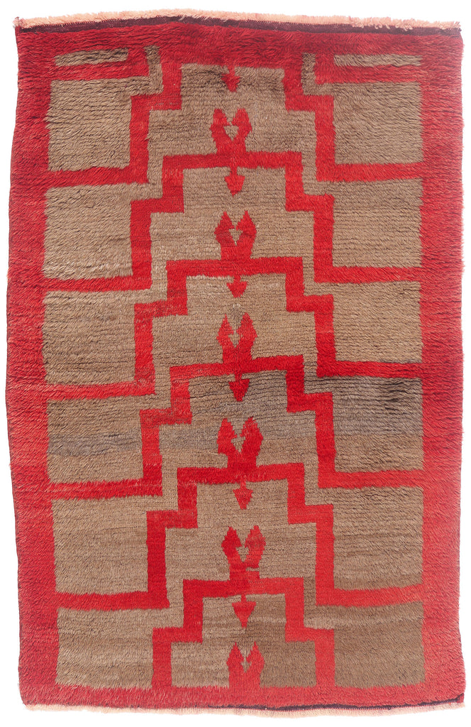 3 x 5 - Brown Vintage Turkish Tulu Rug - 54098
