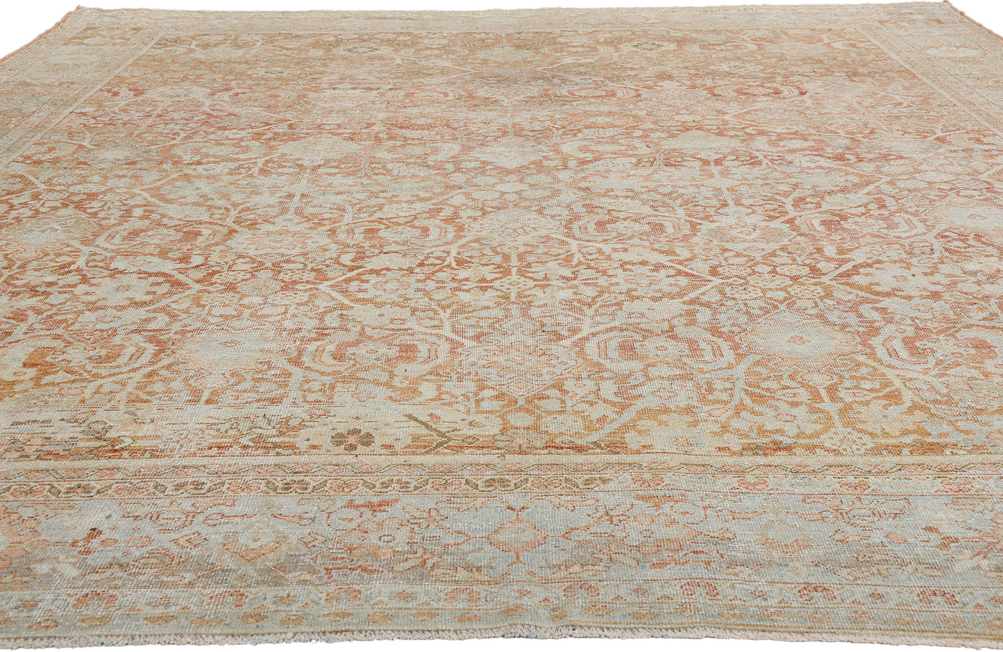 10 x 13 - Rust Antique Persian Mahal Rug - 54100