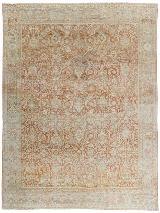 10 x 13 - Rust Antique Persian Mahal Rug - 54100