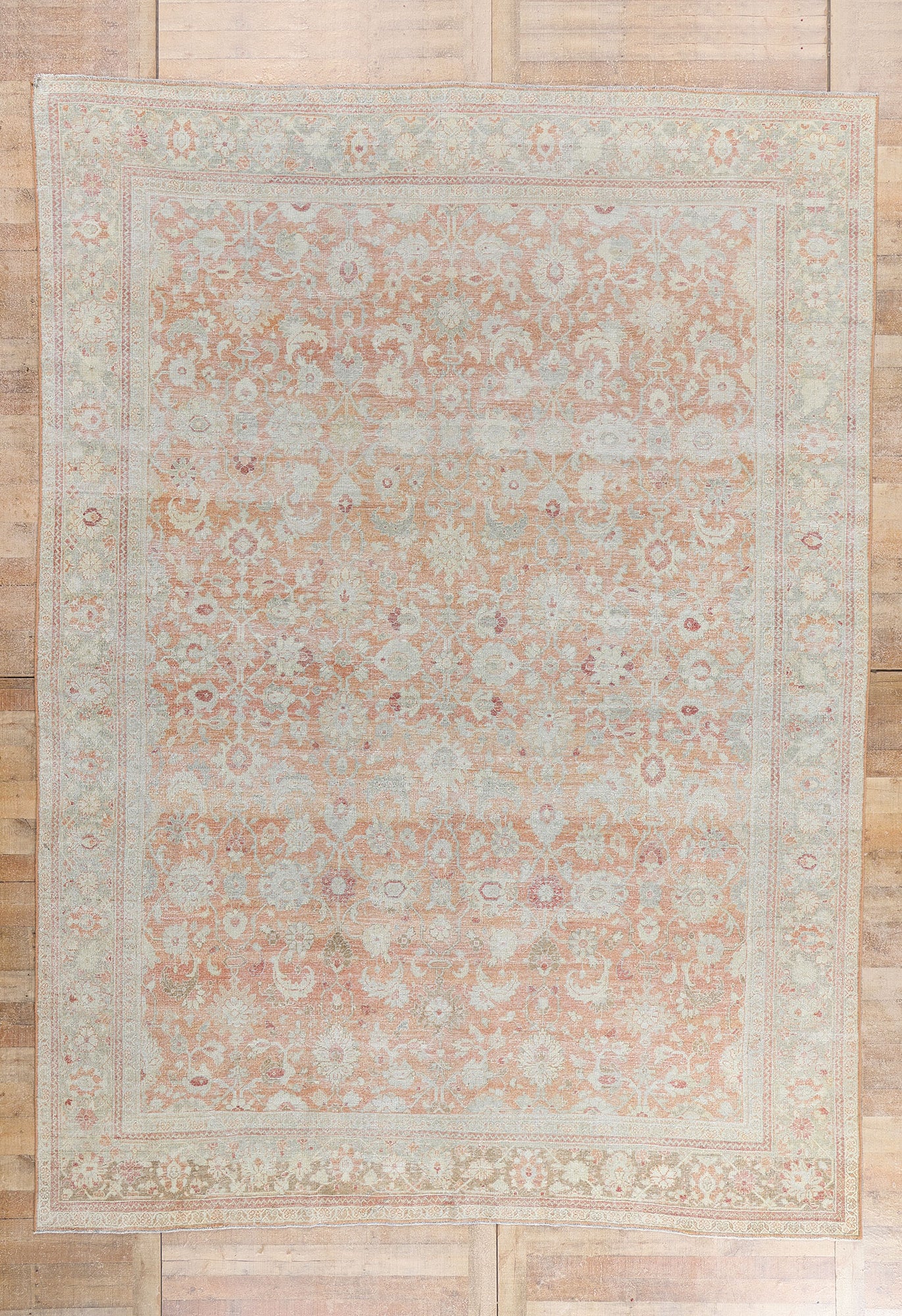 10 x 14 - Rust Antique Persian Mahal Rug - 54101