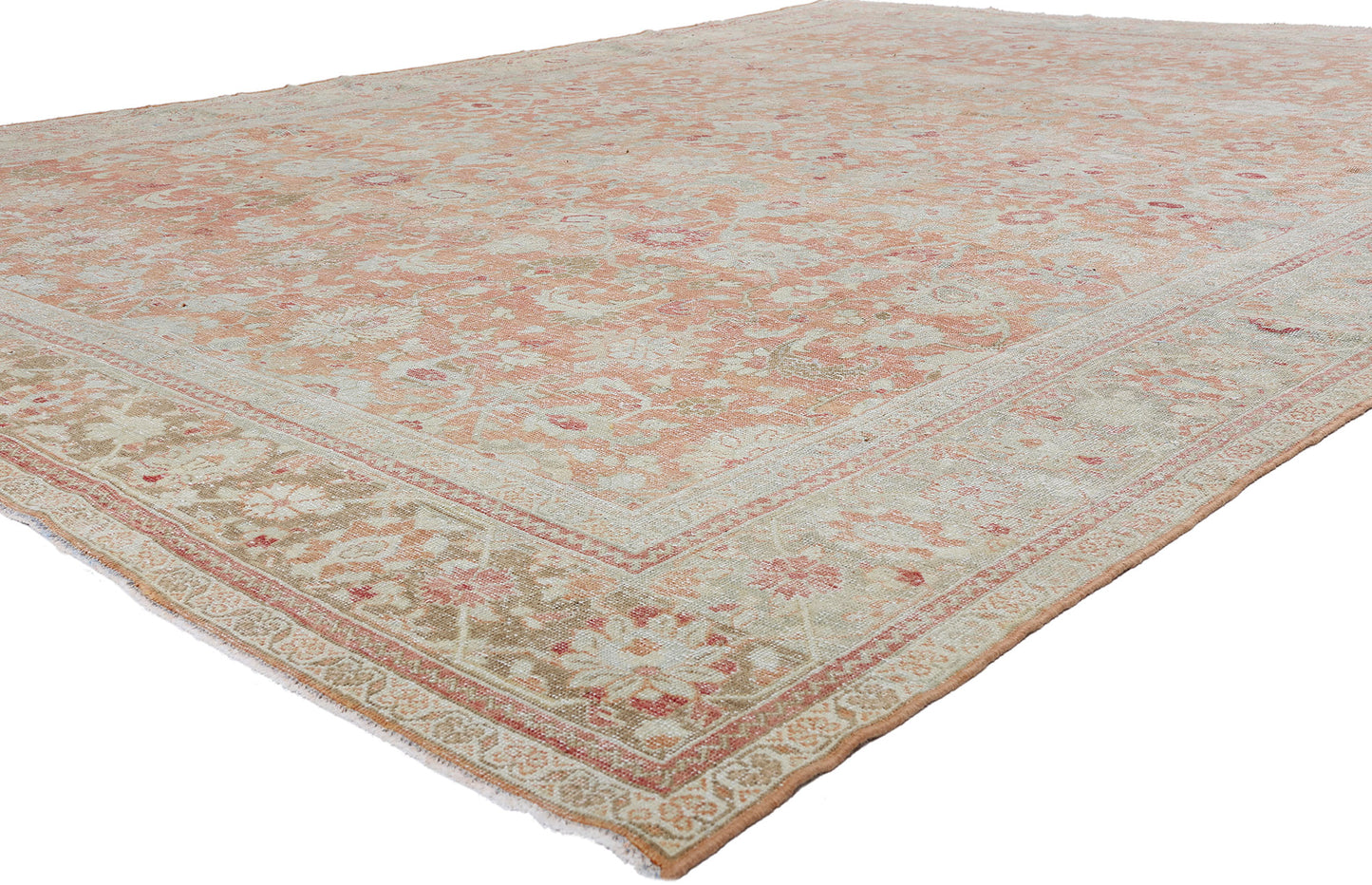 10 x 14 - Rust Antique Persian Mahal Rug - 54101