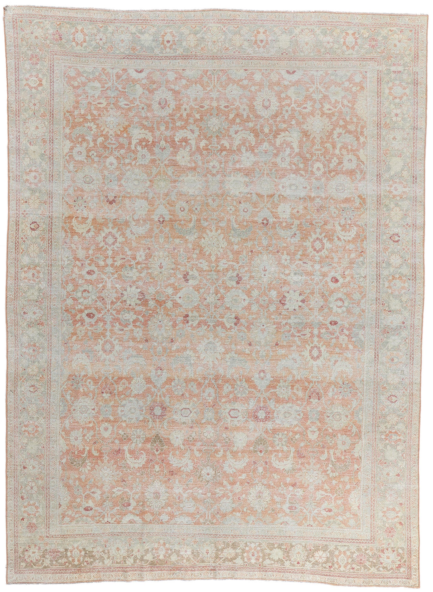 10 x 14 - Rust Antique Persian Mahal Rug - 54101
