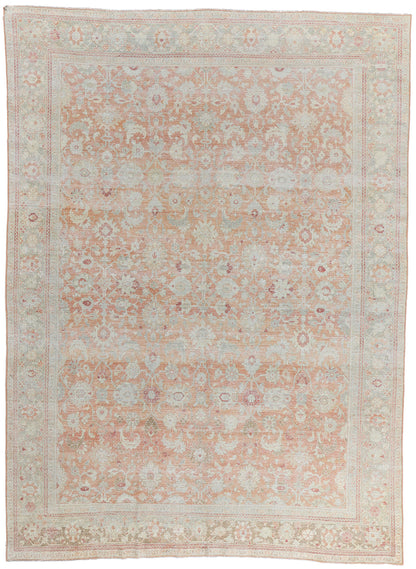 10 x 14 - Rust Antique Persian Mahal Rug - 54101