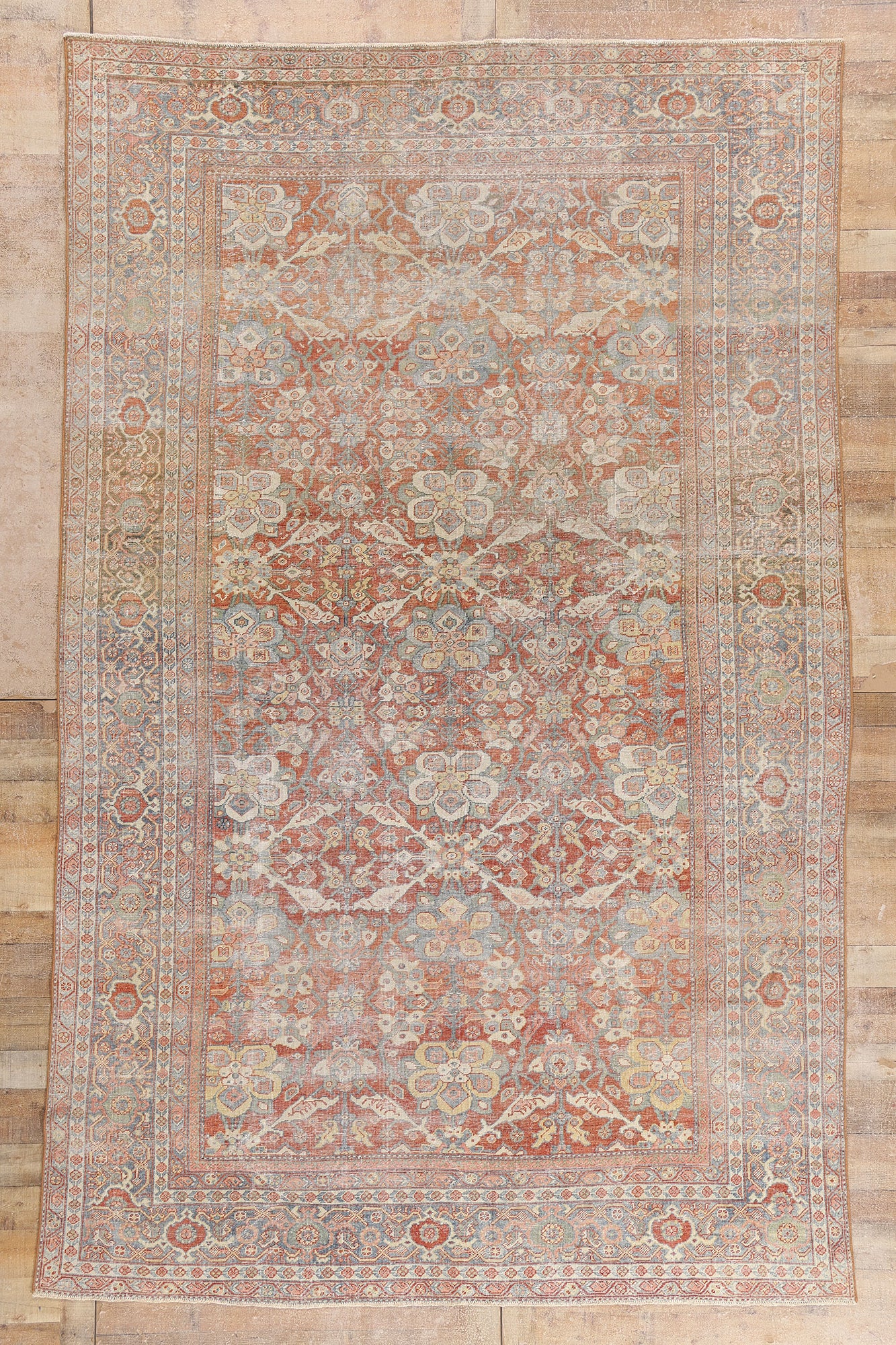 8 x 13 - Rust Antique Persian Mahal Rug - 54102