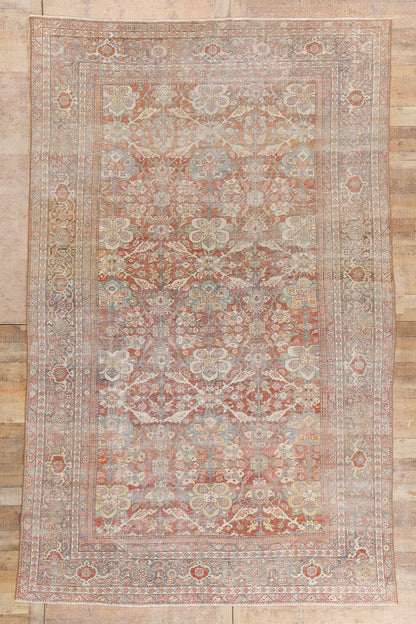 8 x 13 - Rust Antique Persian Mahal Rug - 54102