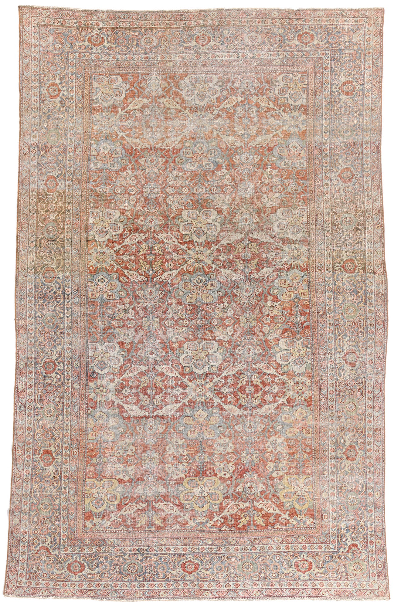 8 x 13 - Rust Antique Persian Mahal Rug - 54102