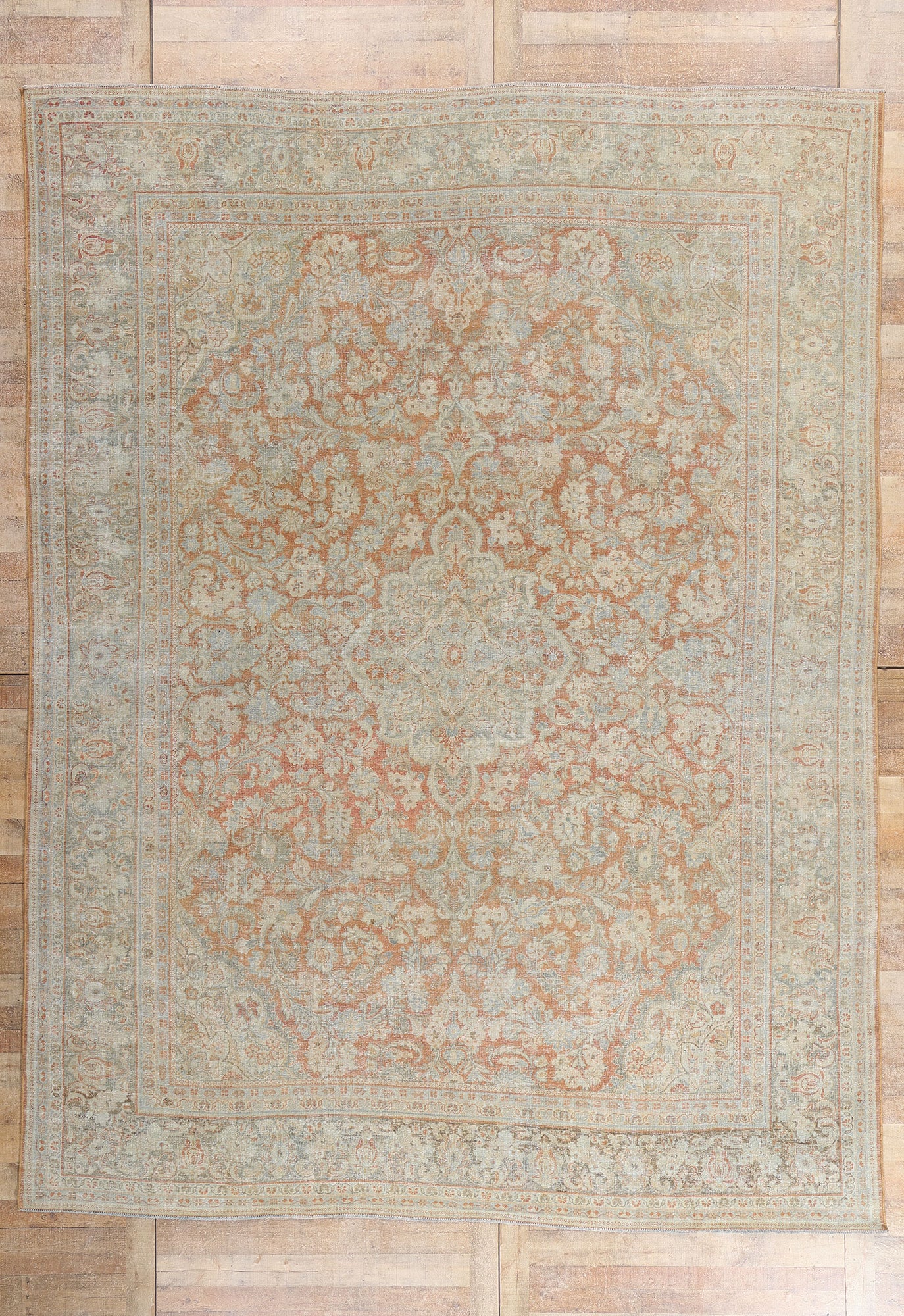10 x 13 - Rust Antique Persian Mahal Rug - 54103