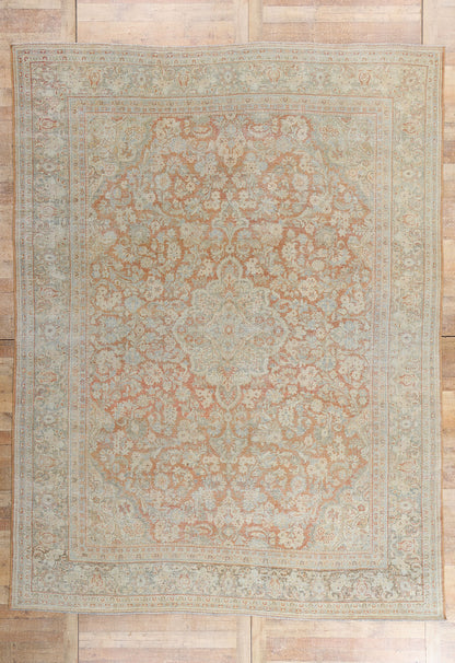 10 x 13 - Rust Antique Persian Mahal Rug - 54103