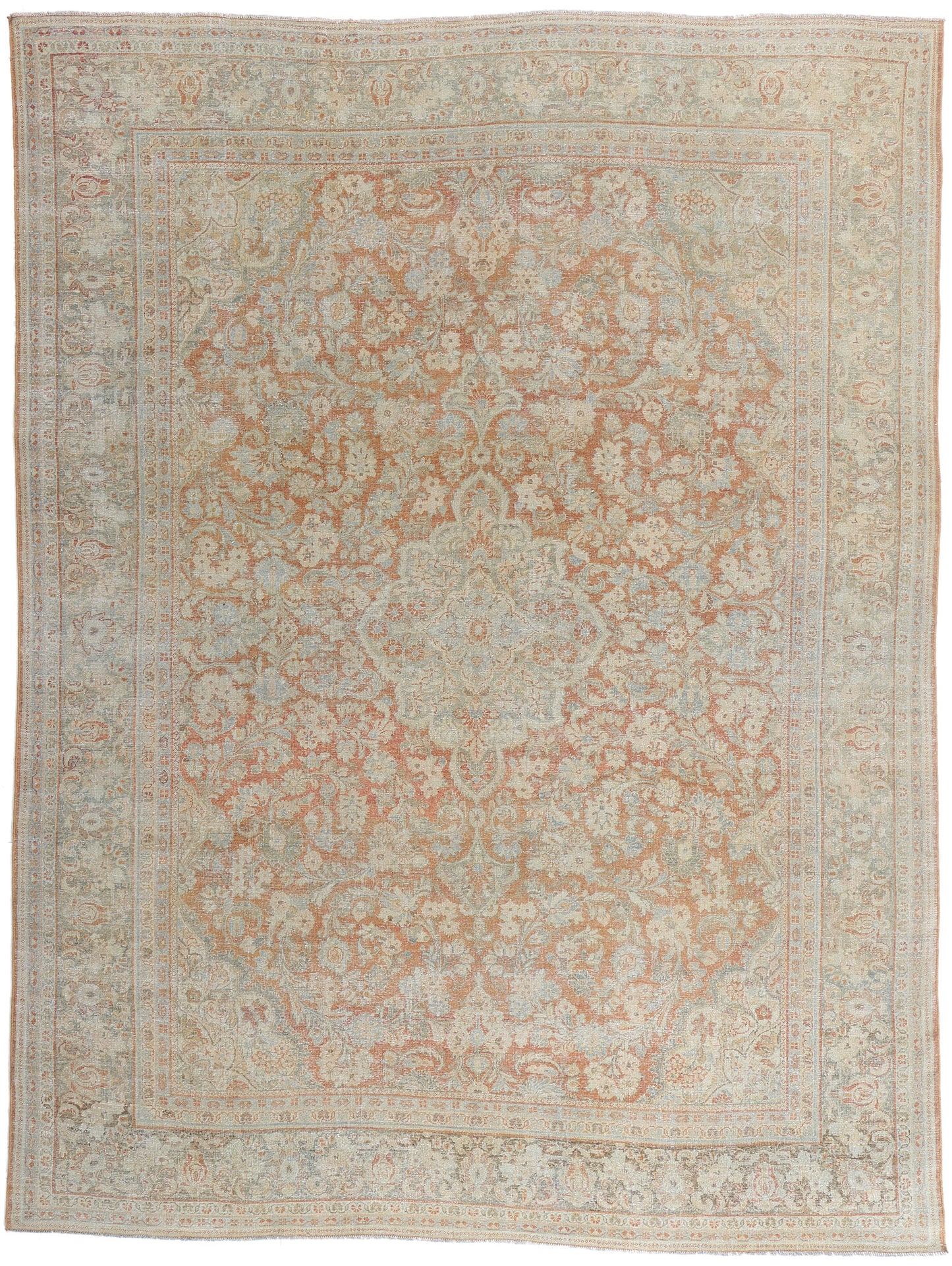 10 x 13 - Rust Antique Persian Mahal Rug - 54103