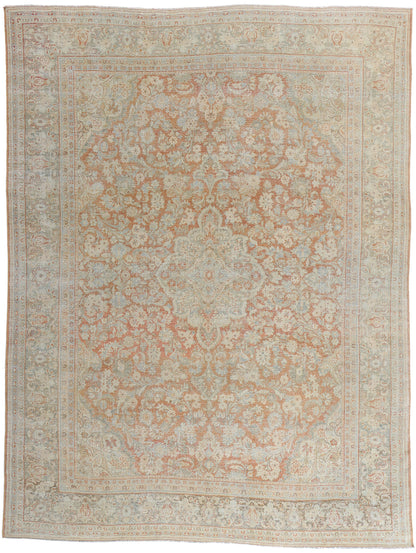10 x 13 - Rust Antique Persian Mahal Rug - 54103