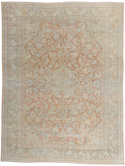 10 x 13 - Rust Antique Persian Mahal Rug - 54103